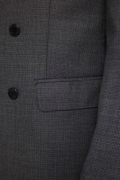 Abito Doppiopetto in Lana Slim Fit - ANTRACITE QUADRI