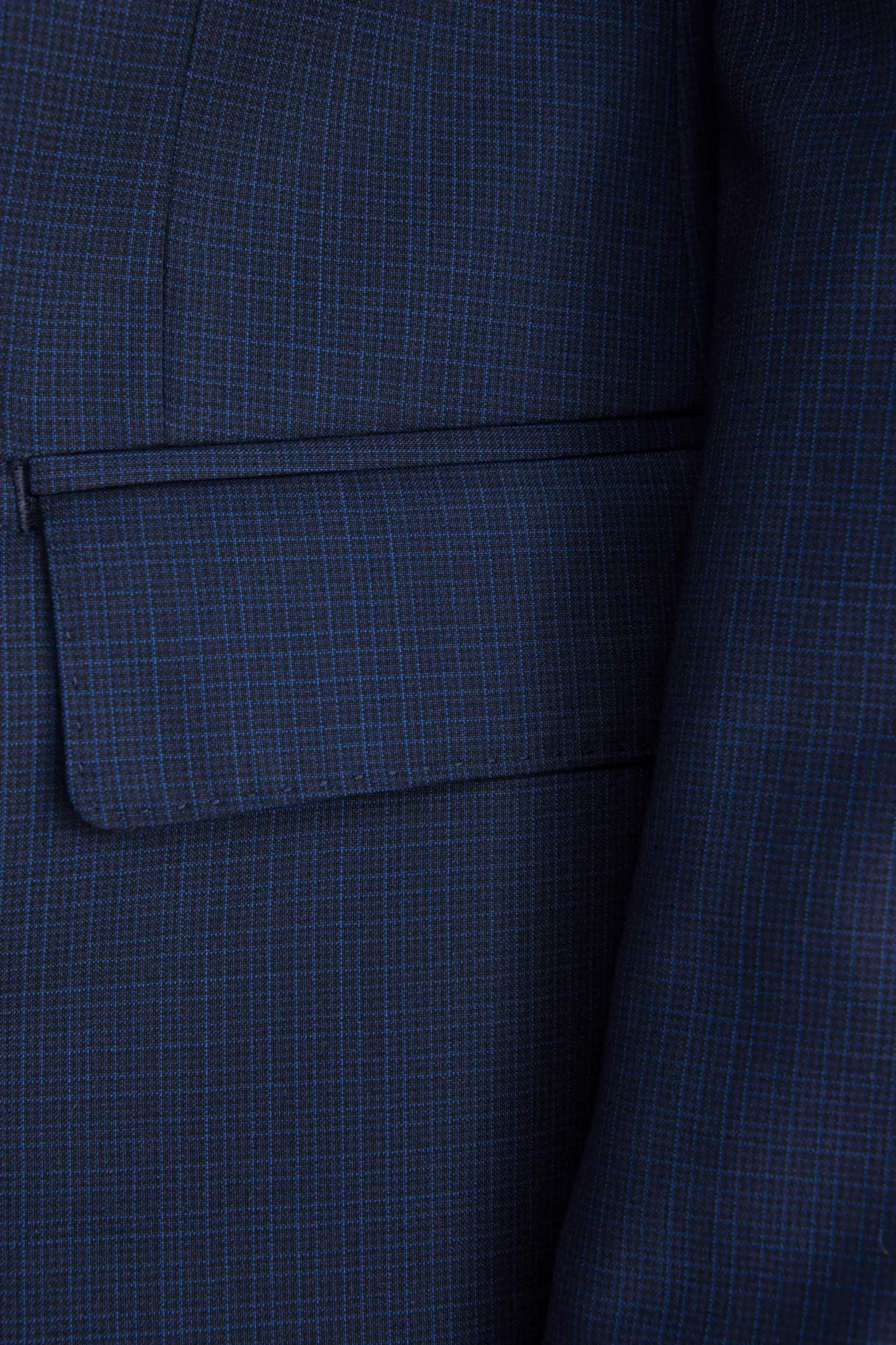 Abito Elegante Blu Check - FANT. BLU