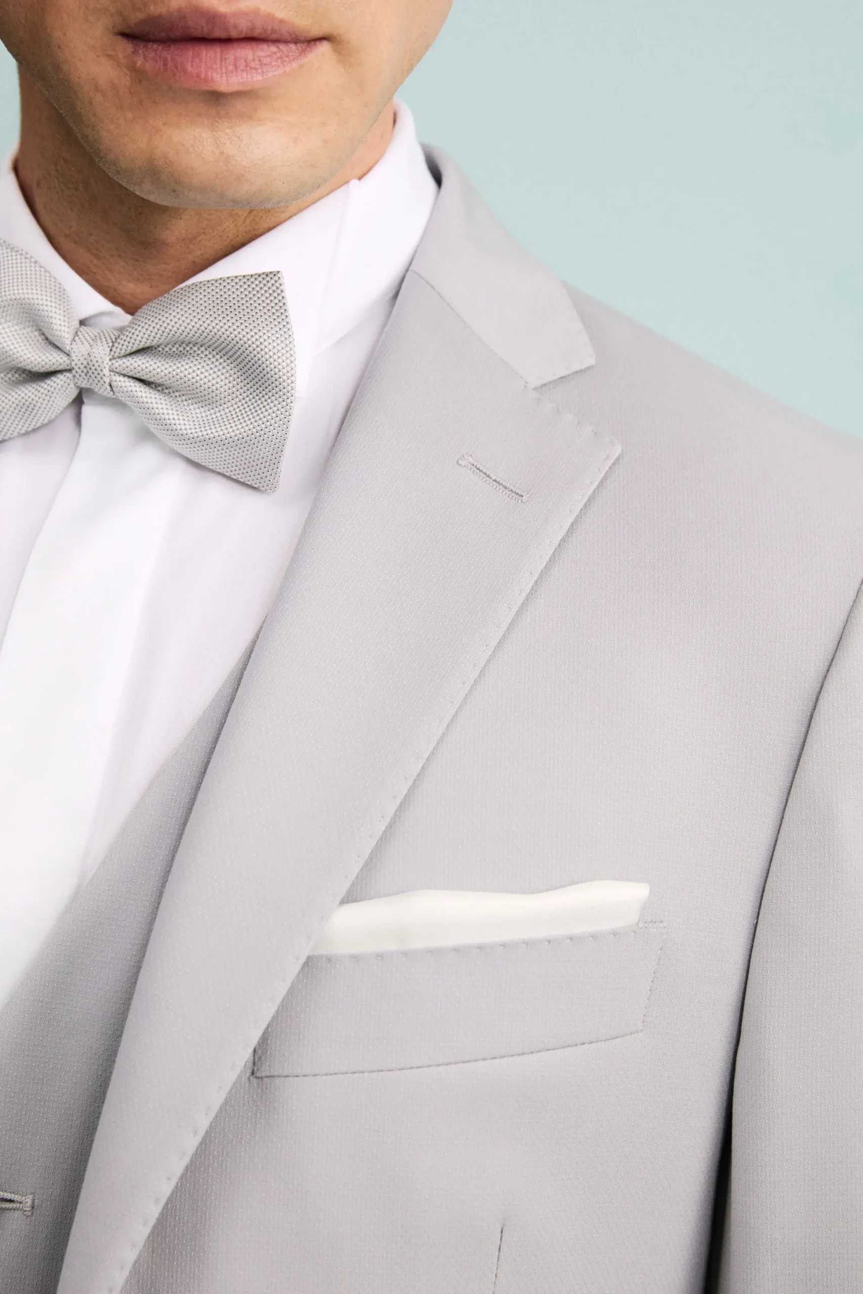 Abito Elegante Monopetto in Lana Vergine con Gilet - GRIGIO CHIARO