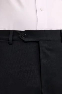 Abito Elegante Strutturato Monopetto in Lana Vergine - BLU