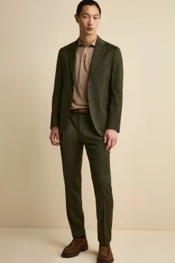 Abito Foderato Monopetto in Lana Slim Fit - VERDONE