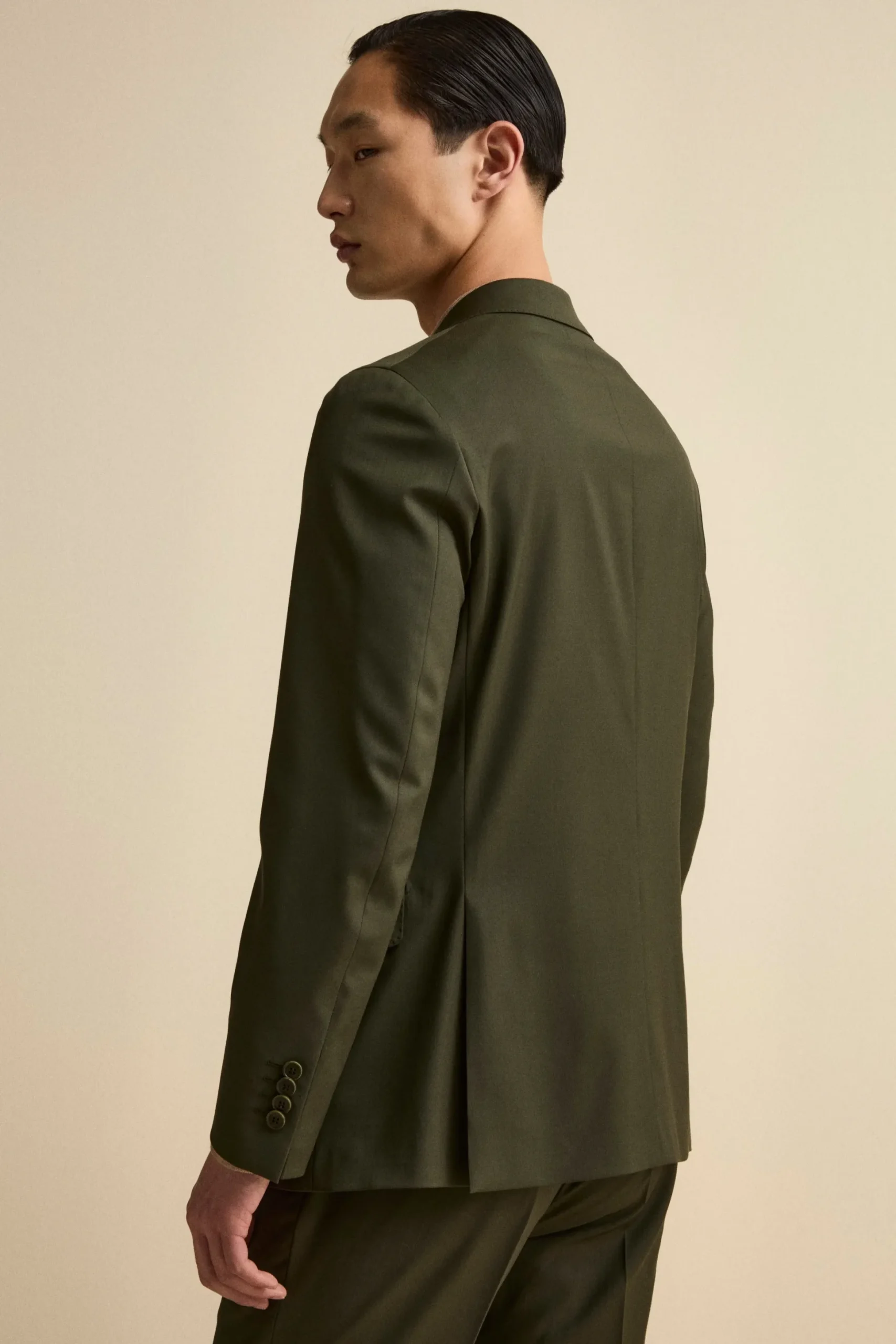 Abito Foderato Monopetto in Lana Slim Fit - VERDONE