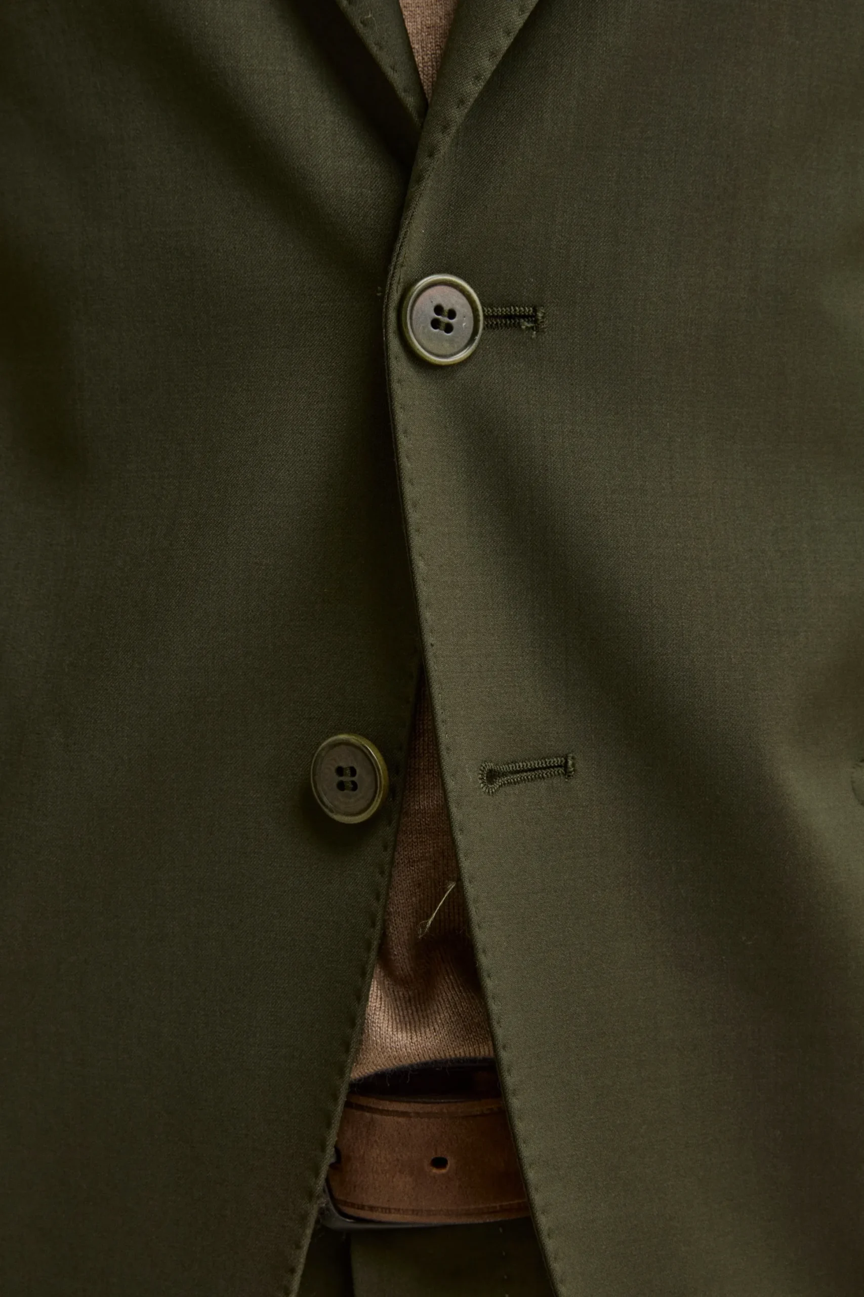 Abito Foderato Monopetto in Lana Slim Fit - VERDONE
