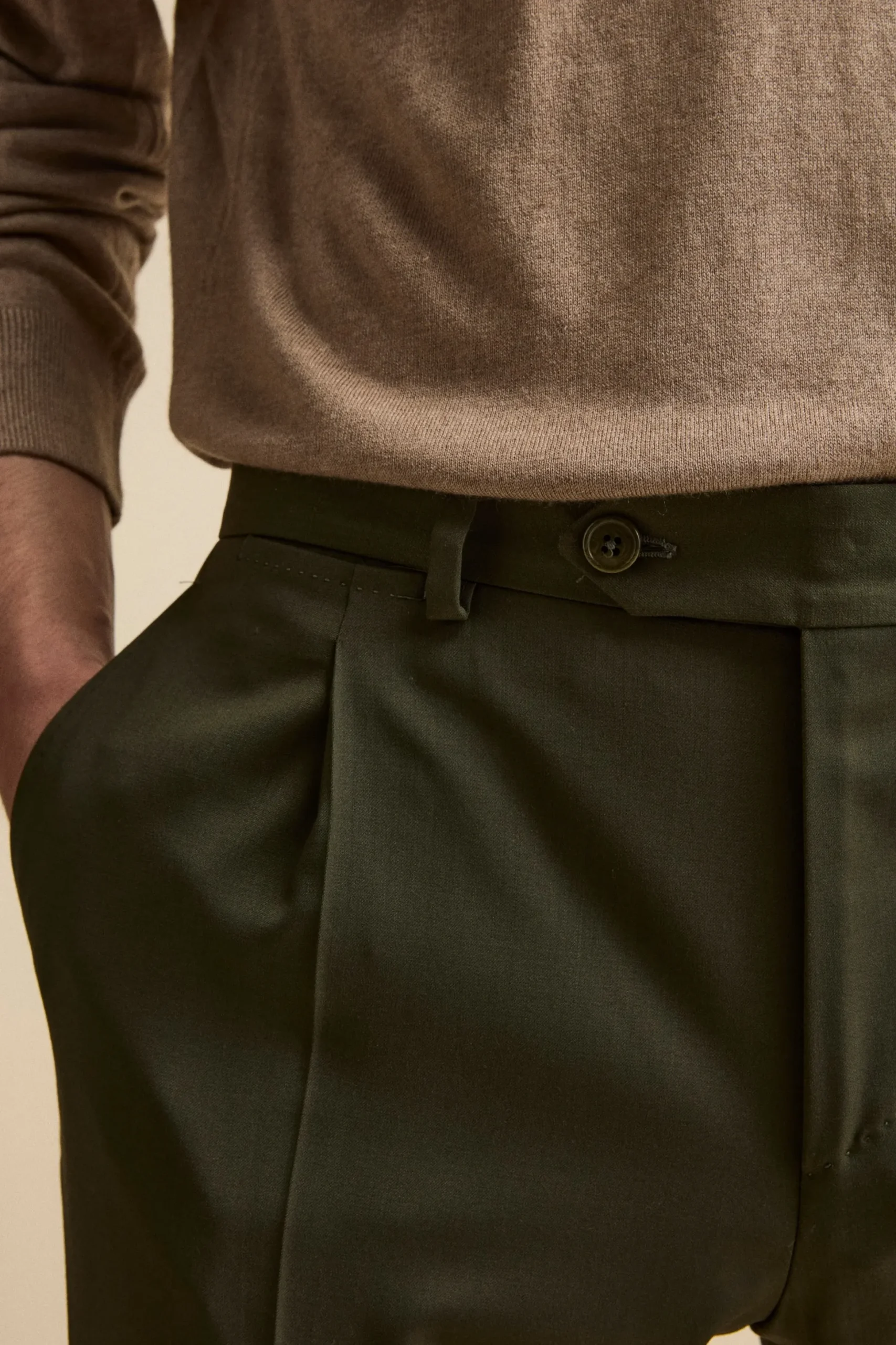 Abito Foderato Monopetto in Lana Slim Fit - VERDONE