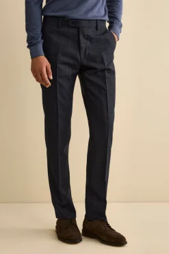 Abito Slim Fit in Lana Vergine con Revers Classico - GALLES BLU
