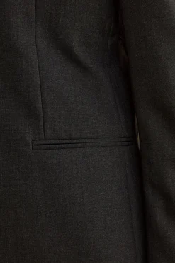 Abito Slim Fit Monopetto Revers a Lancia in Lana Vergine - ANTRACITE