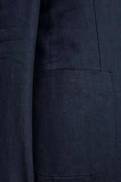 Abito Spigato Monopetto in Lino - NAVY