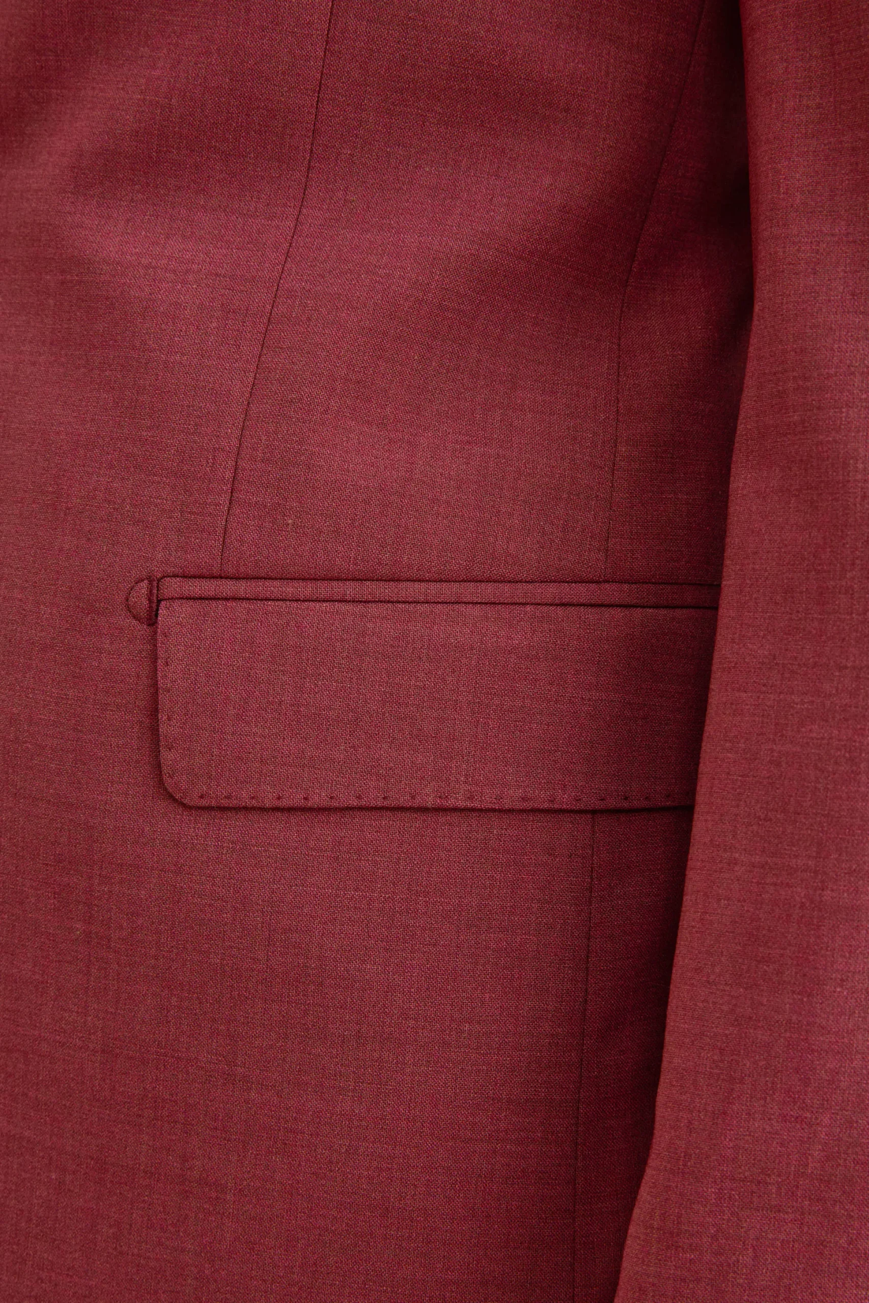 Abito Uomo Monopetto in Lino Slim Fit - BORDEAUX