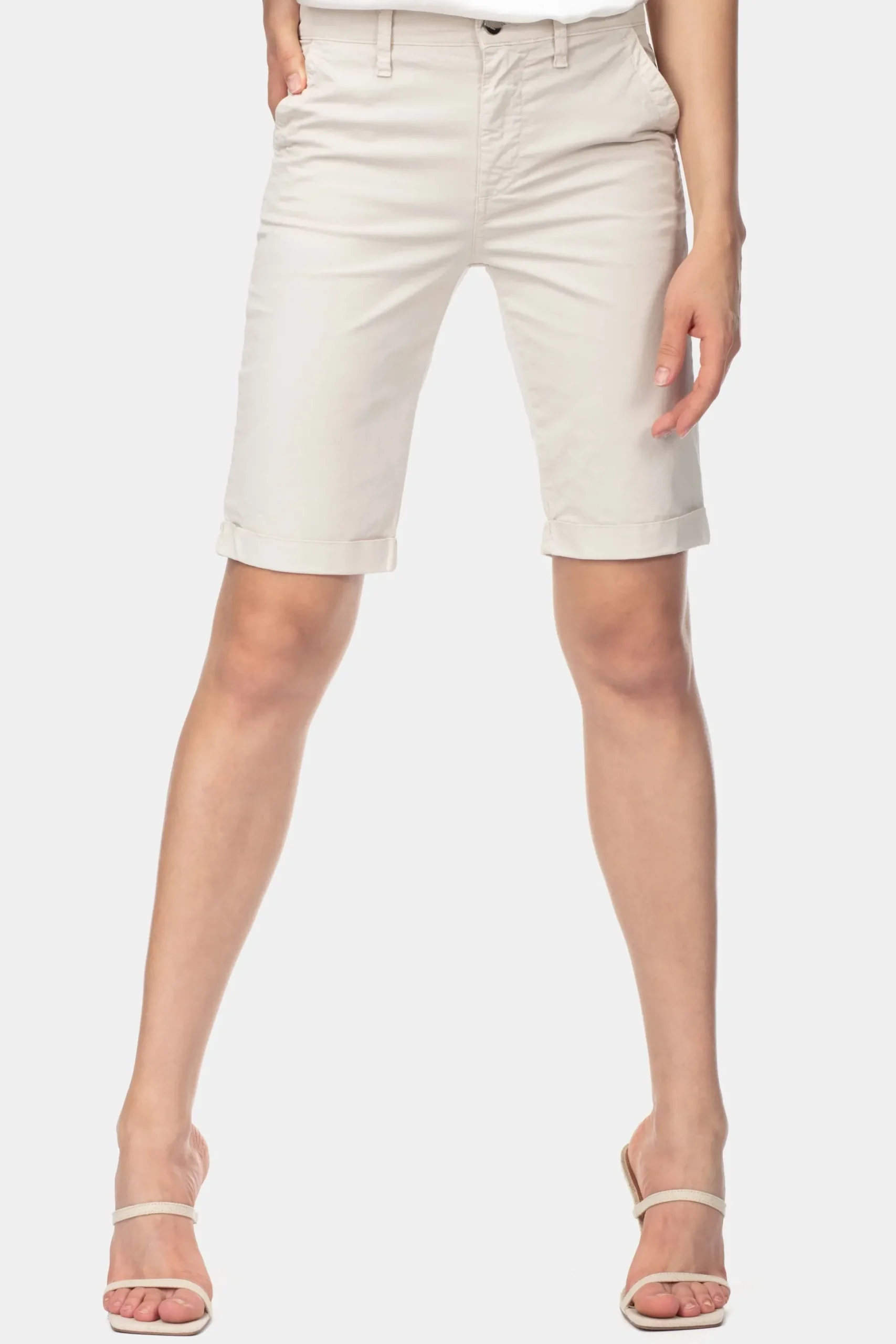 Bermuda in cotone - BEIGE
