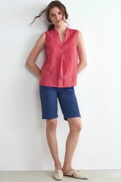 Bermuda in cotone - BLU APERTO