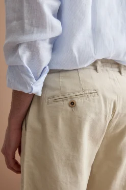 Bermuda In Misto Cotone Con Coulisse - SABBIA