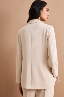 Blazer Doppiopetto Foderato in Cady - SABBIA
