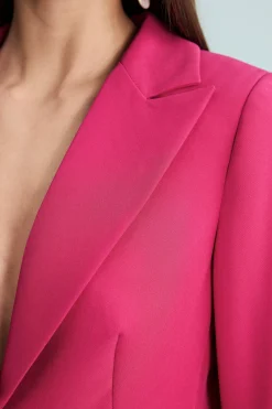 Blazer Elegante con Revers a Lancia - CICLAMINO