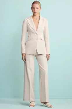 Blazer Elegante con Revers a Lancia - SABBIA