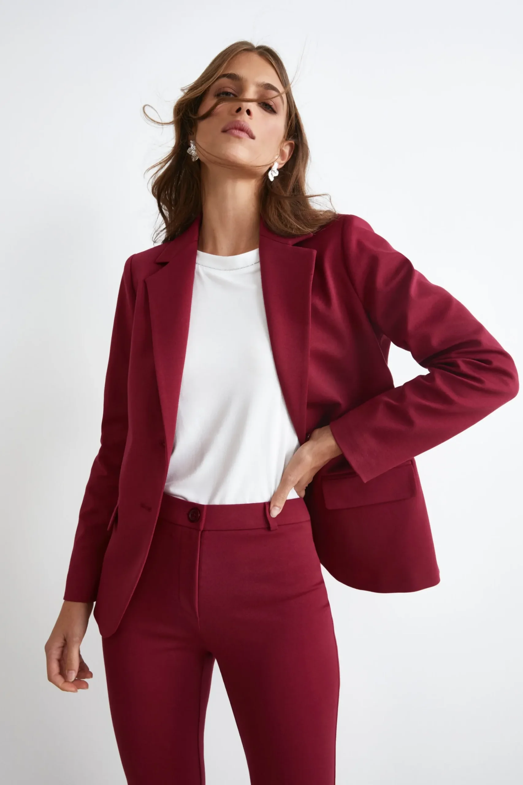 Blazer Elegante Monopetto - ROSSO
