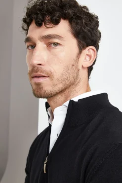 Bomber Lupetto con Zip - NERO
