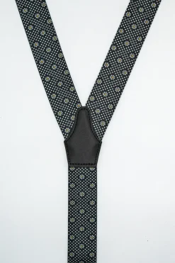 Bretelle con Clip e Asole in Pelle - FANT. BLU