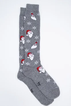 Calze Lunghe Fantasia Natale - GRIGIO CHIARO