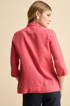 Camicia Boxy in Lino - CORALLO