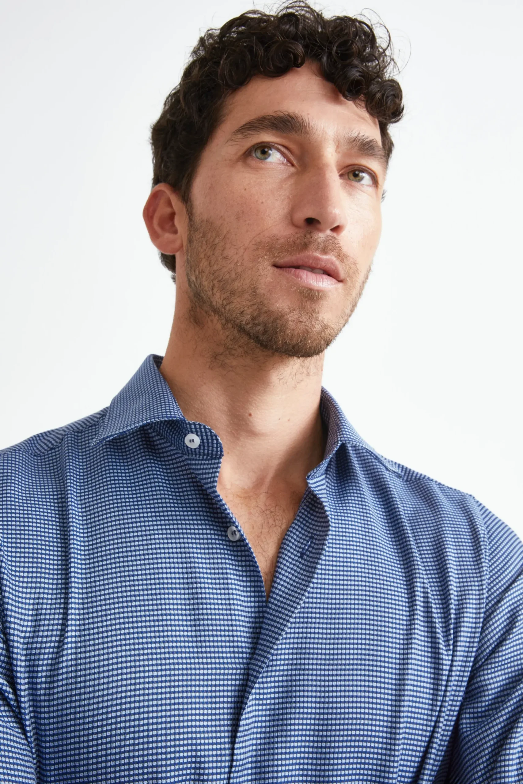 Camicia Collo Classico Regular Fit - FANT. BLU/AZZURRO