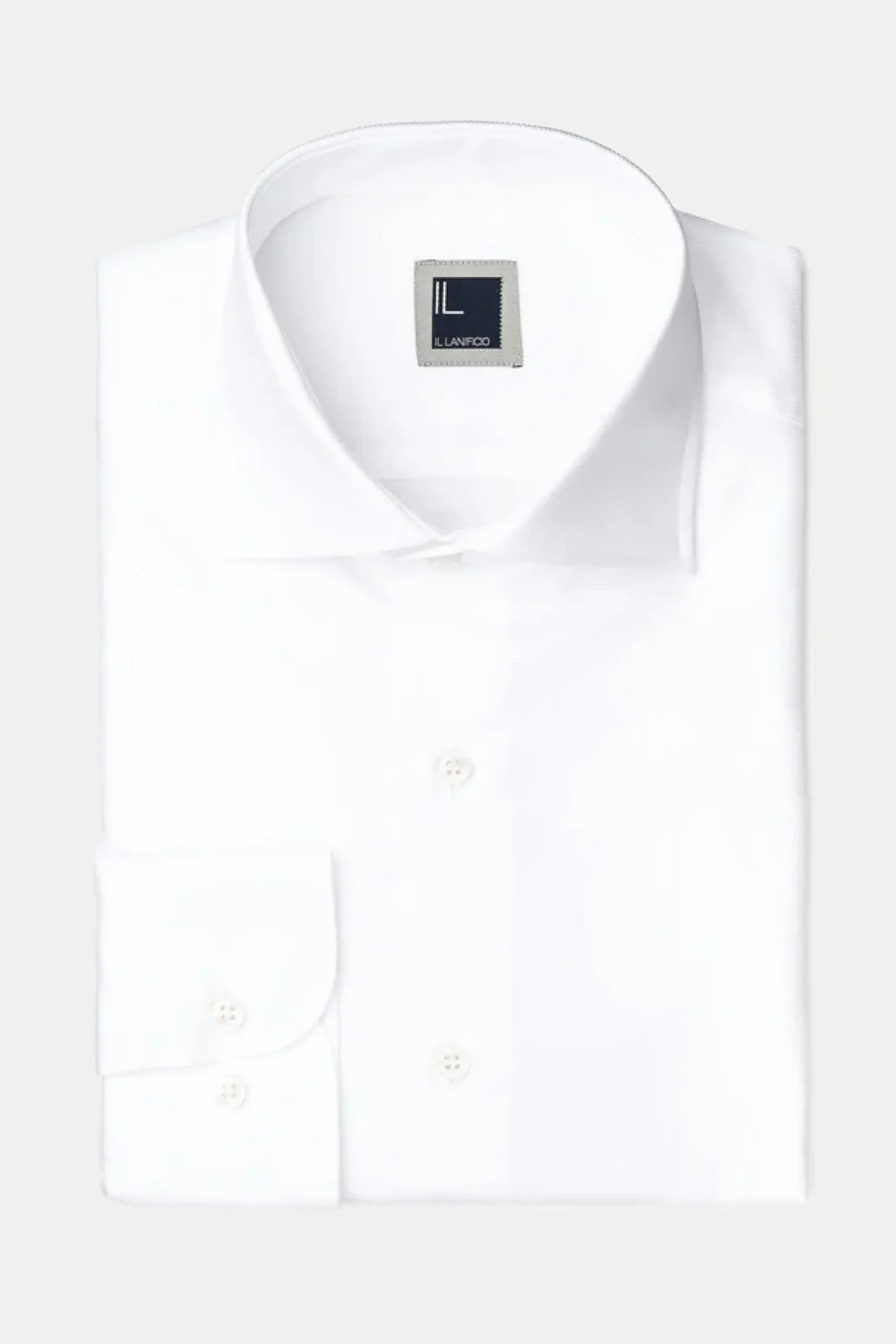 Camicia collo francese nido d’ape - BIANCO