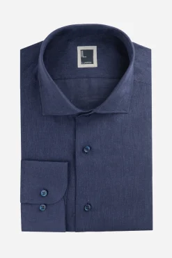 Camicia di lino da uomo - BLU