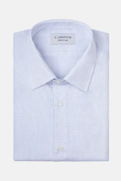 Camicia Fantasia Slim Fit - BIANCO/AZZURRO