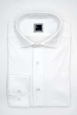 Camicia in jersey slim fit - BIANCO