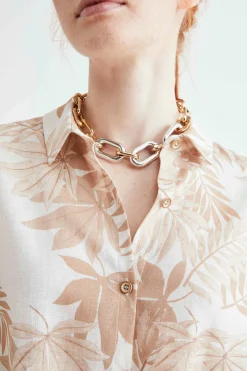 Camicia morbida in lino - FANT. BEIGE