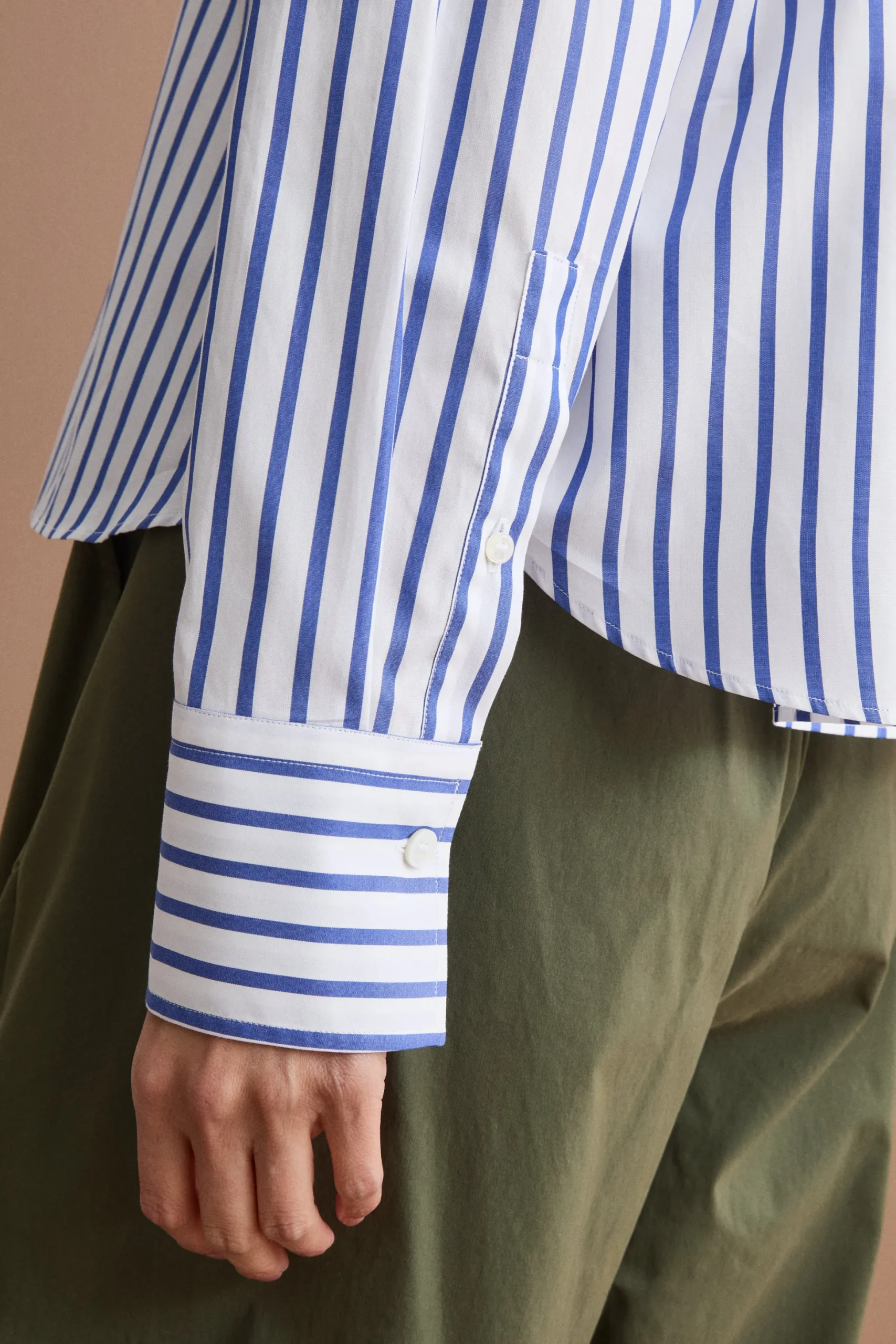Camicia Over a Righe con Taschino - BLU RIGATO