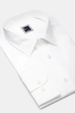 Camicia twill collo classico - BIANCO