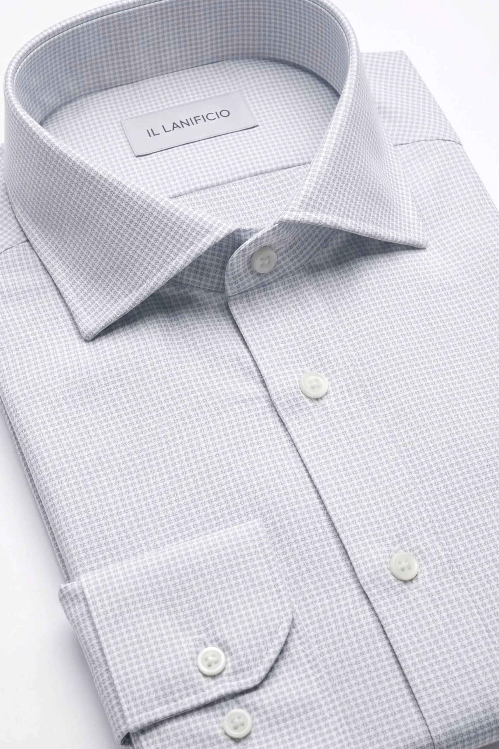 Camicia Uomo Regular Fit in Cotone - BLU MICROEFFETTO