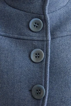 Cappotto Corto in Misto Lana con Maniche a Campana - POLVERE