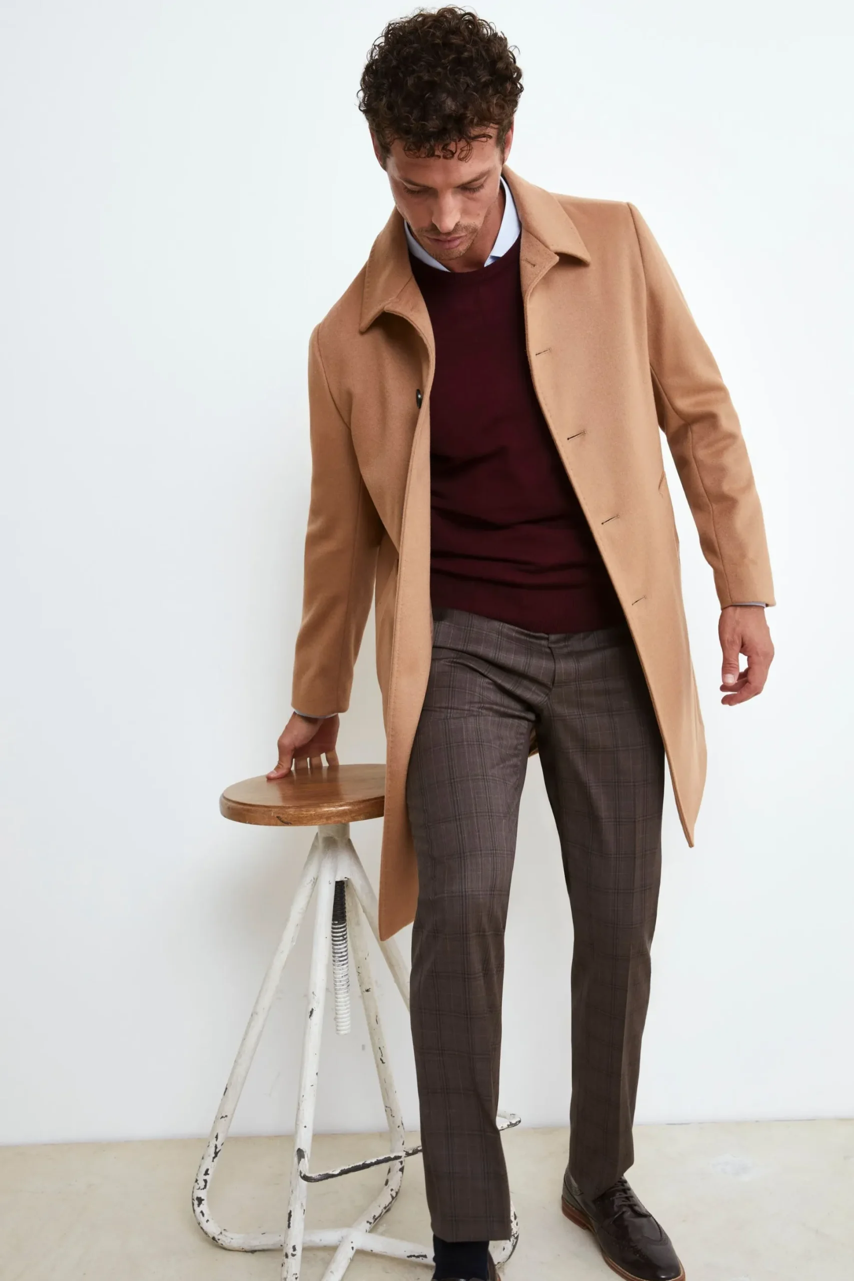 Cappotto Foderato Lana e Cashmere - CAMMELLO