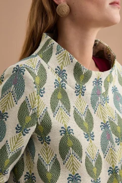 Cappotto Leggero Foderato in Fantasia Jacquard - FANT. VERDE