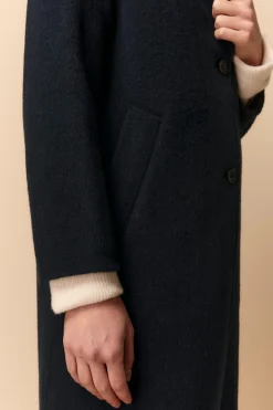 Cappotto Midi in Lana Imbottito - BLU
