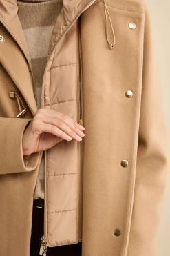 Cappotto Midi in Misto Lana con Alamaro - CAMMELLO