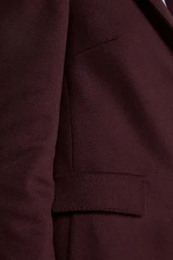 Cappotto Midi Sancrato in Misto Lana e Cashmere - PRUGNA