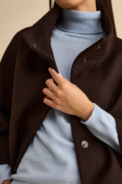 Cappotto Over Corto in Misto Lana e Cashmere - T.MORO