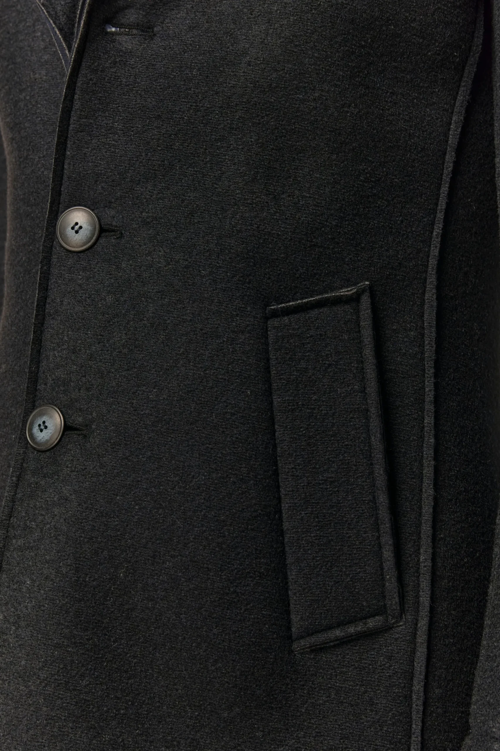 Cappotto Taglio Vivo Con Pettorina - BLU NOTTE