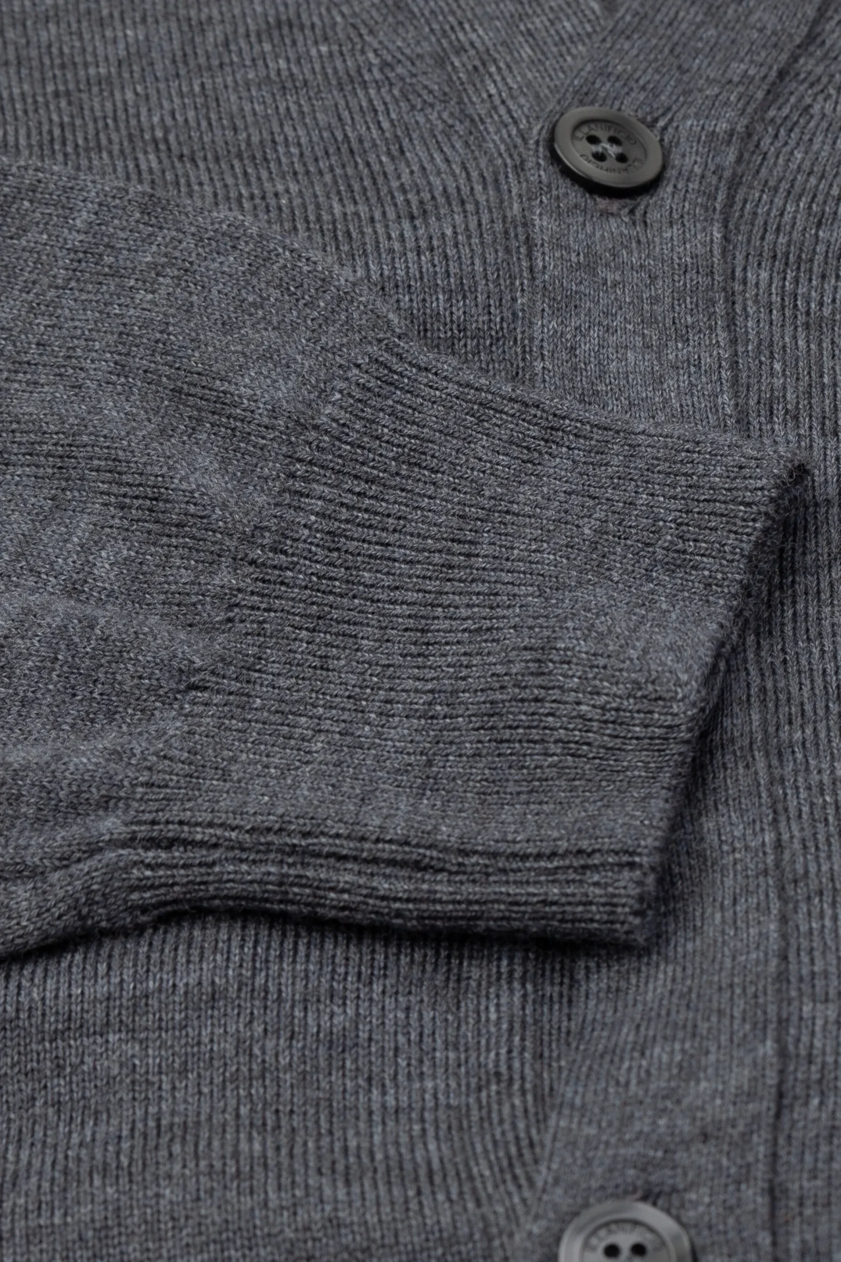 Cardigan in lana con bottoni - ANTRACITE
