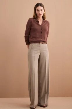 Cardigan Polo in Cotone - TERRA