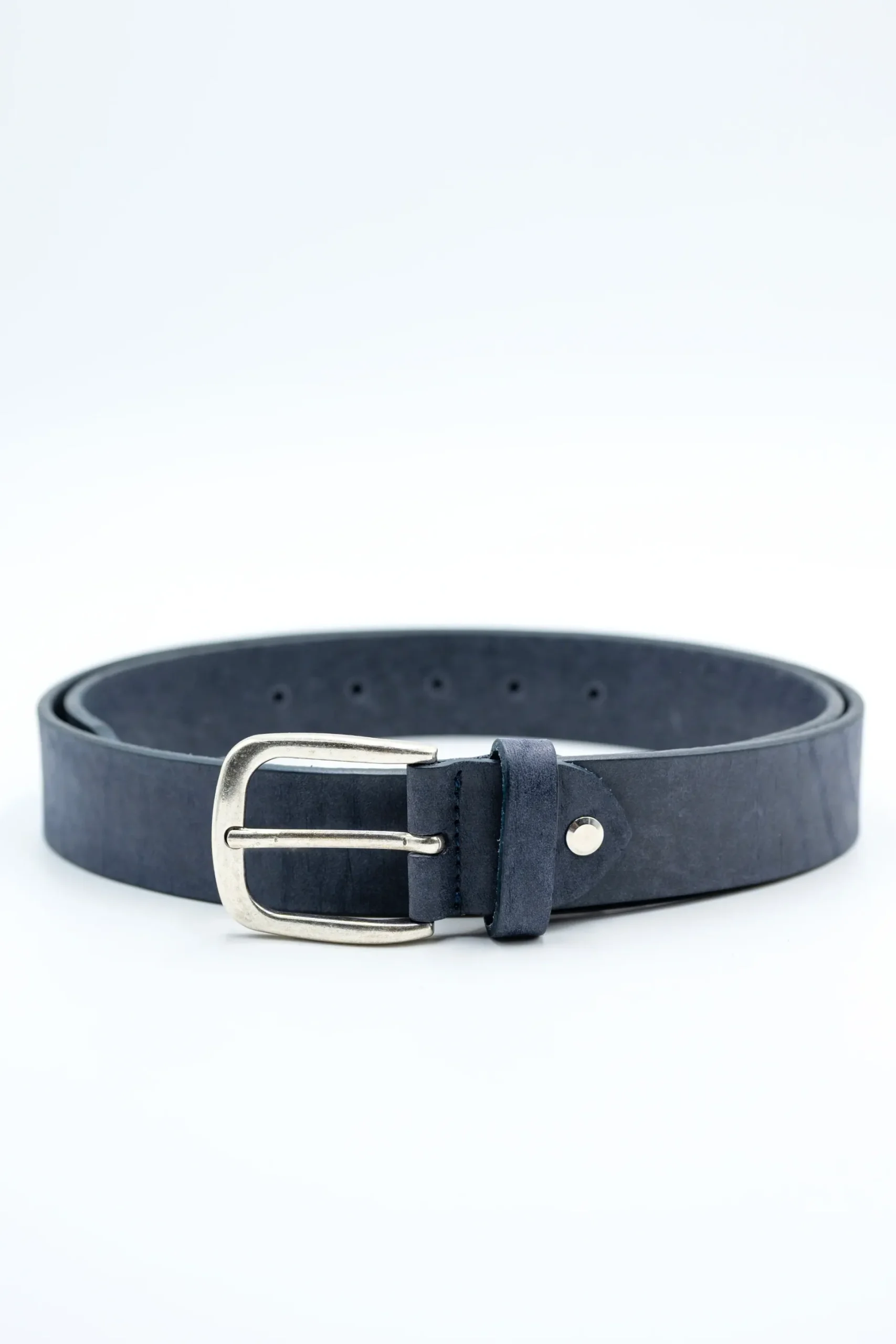 Cintura Basic in Pelle - BLU