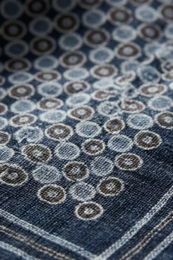 Foulard in Cotone a Fantasia Geometrica - FANT. BLU