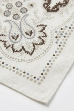 Foulard in Cotone con Stampa Fantasia - FANT. BEIGE