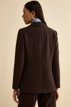 Giacca Bistretch Foderata Regular Fit - MARRONE