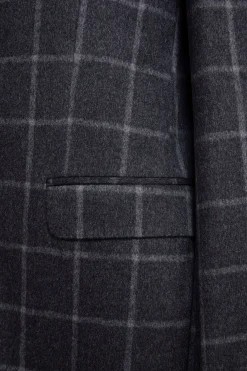 Giacca Check in Cashmere - GRIGIO QUADRI