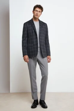Giacca Check in Cashmere - GRIGIO QUADRI