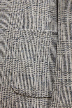 Giacca Check in Jersey - BLU/BIANCO
