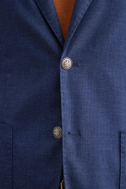 Giacca Monopetto Destrutturata in Misto Lana - DENIM